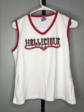 Vintage Hellkats Womens tank top grunge biker sz XL USA